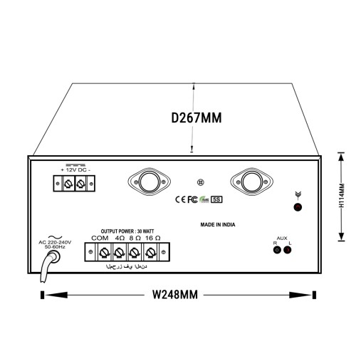 Denson 30 U P.A Low Power Mixer Amplifier